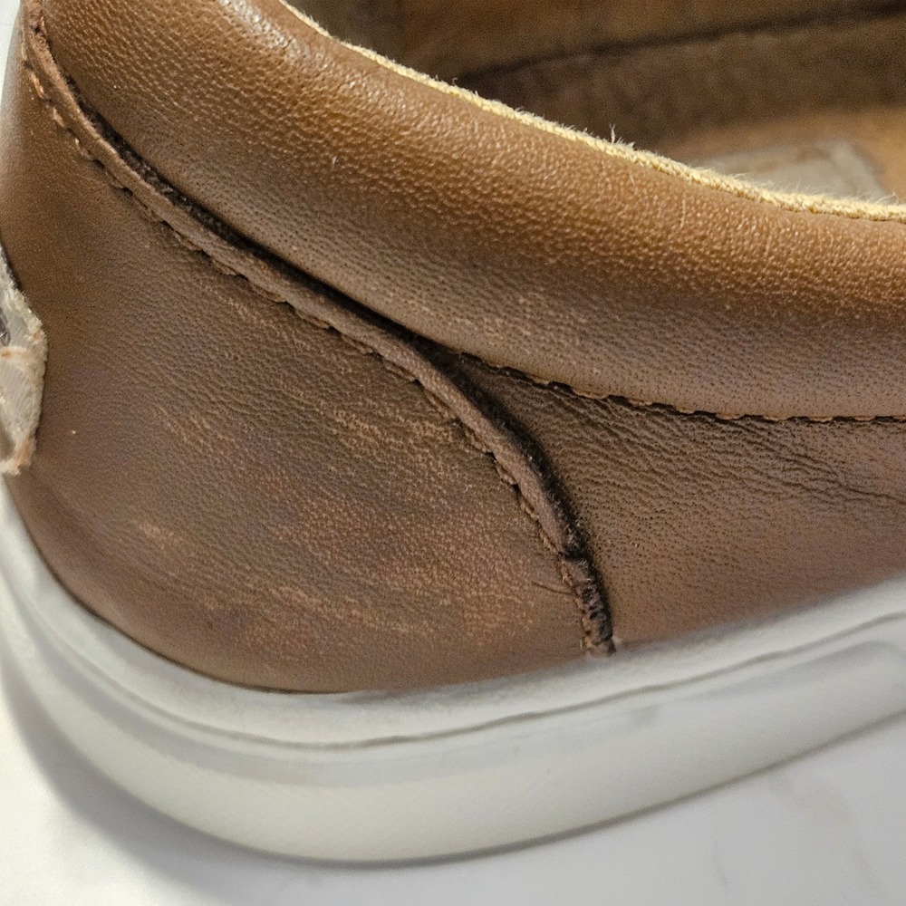UGG Kitlyn Brown Pebbled Leather Slip On Sneakers Shearling Lined Womens 6 - Picture 6 of 13
